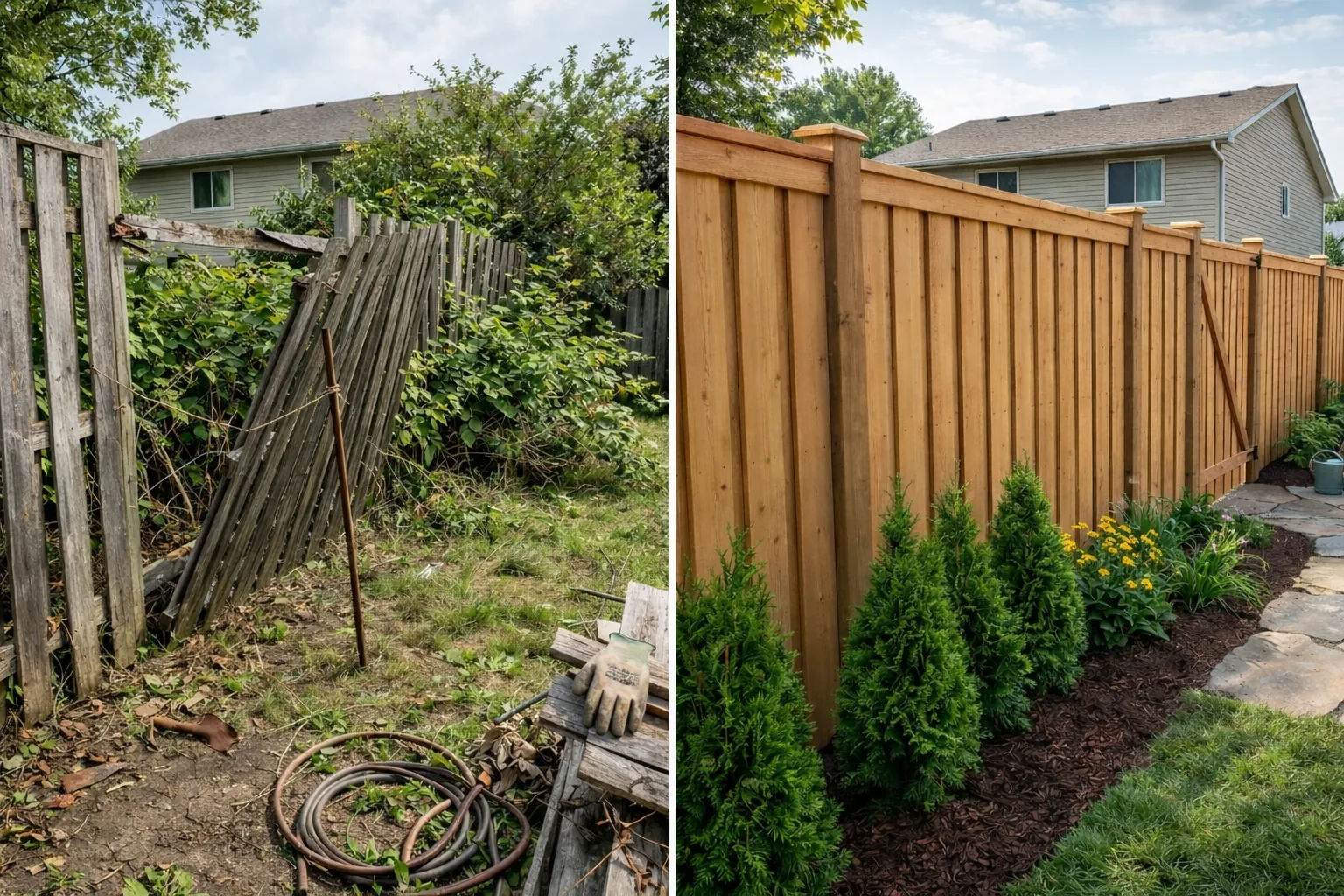 Fence repair versus replacement comparison